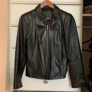 JohnPaulRichard Black Leather Jacket Size 4 Excellent Condition!